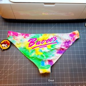 Retro Rainbow Buc-ee's bikini bottom